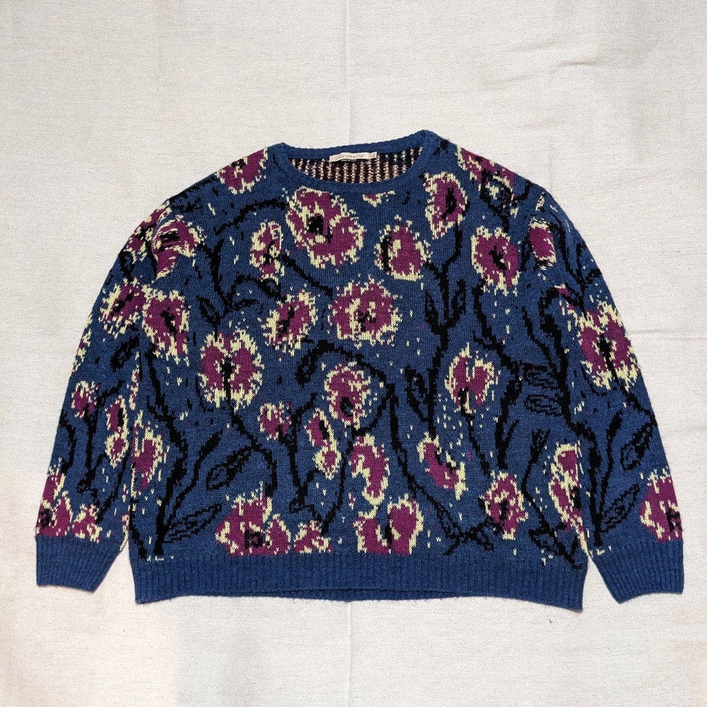 Patterned Knit Sweater women's L